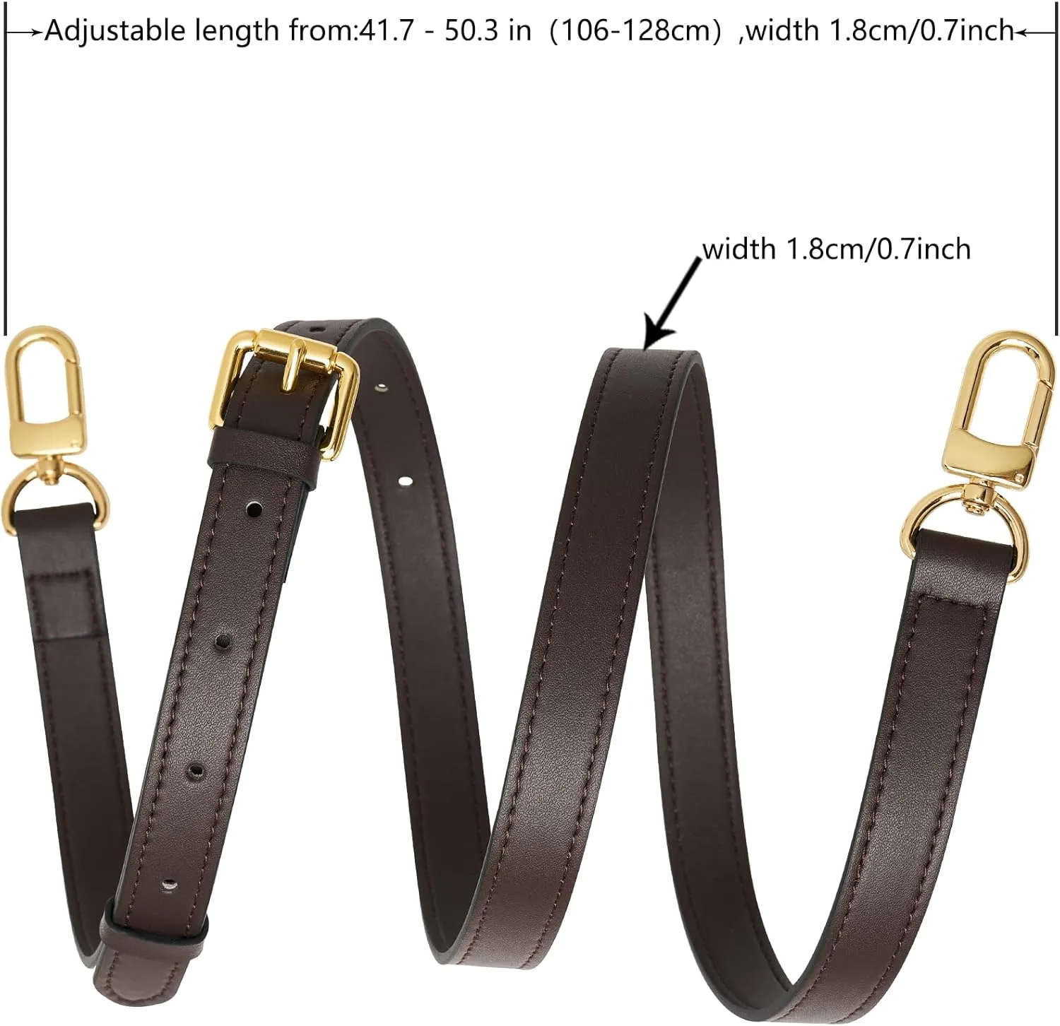 Genuine Vachetta Leather Crossbody Strap Genuine Leather Adjustable Replacement Strap for Shoulder Bag Handbag Purse