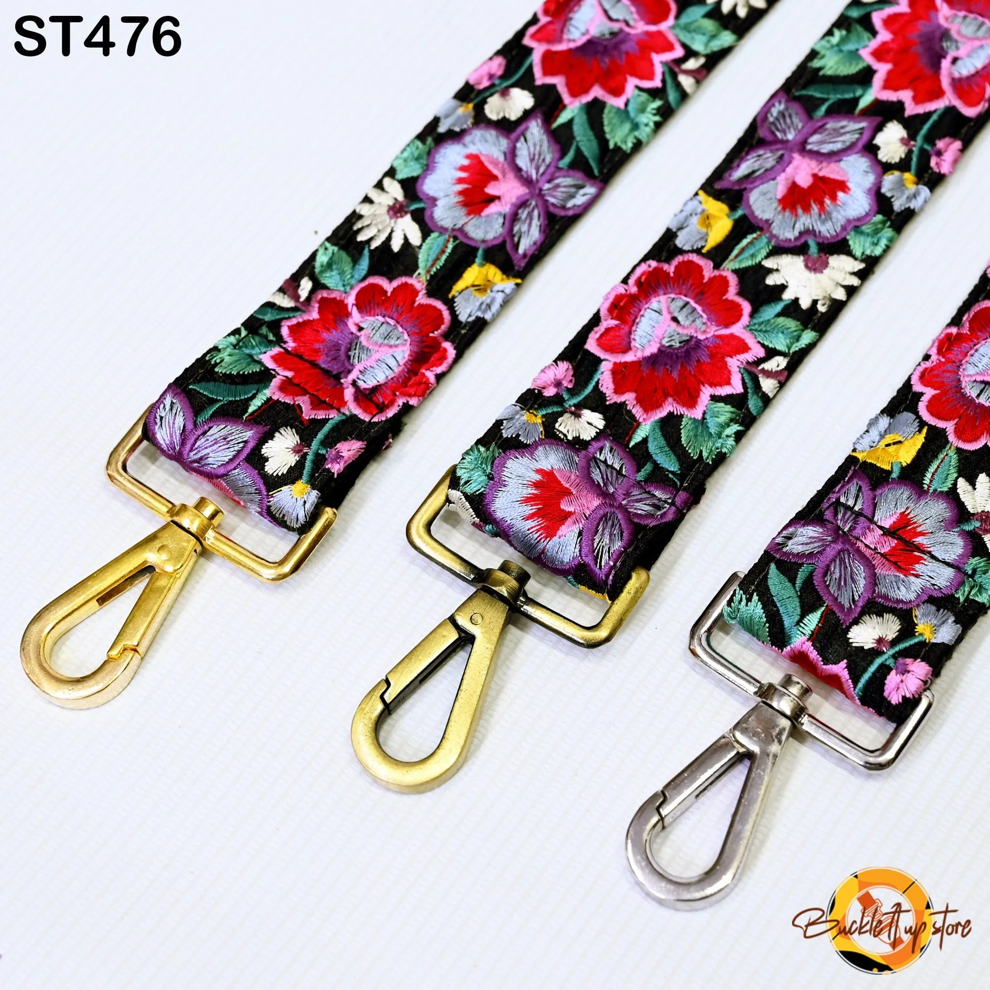 Gift Canvas Strap Sling Bag Purse Strap Embroidery Custom Messenger Crossbody Strap Handbag Embroidered Replacement Strap Boho Guitar Strap