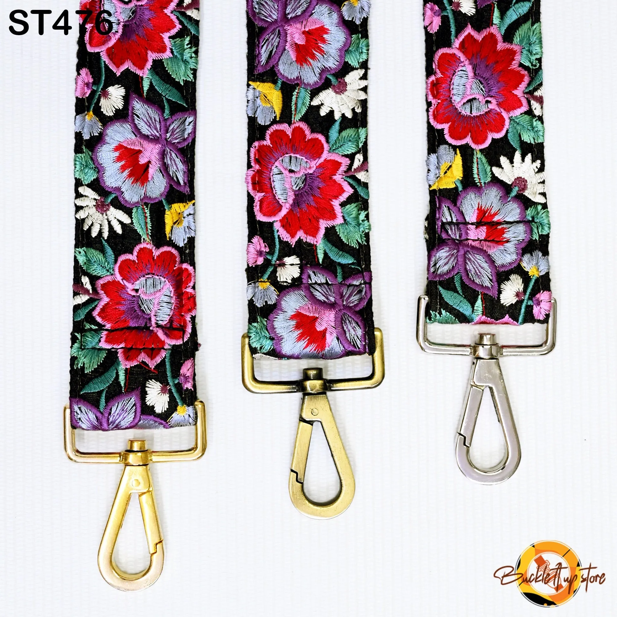 Gift Canvas Strap Sling Bag Purse Strap Embroidery Custom Messenger Crossbody Strap Handbag Embroidered Replacement Strap Boho Guitar Strap
