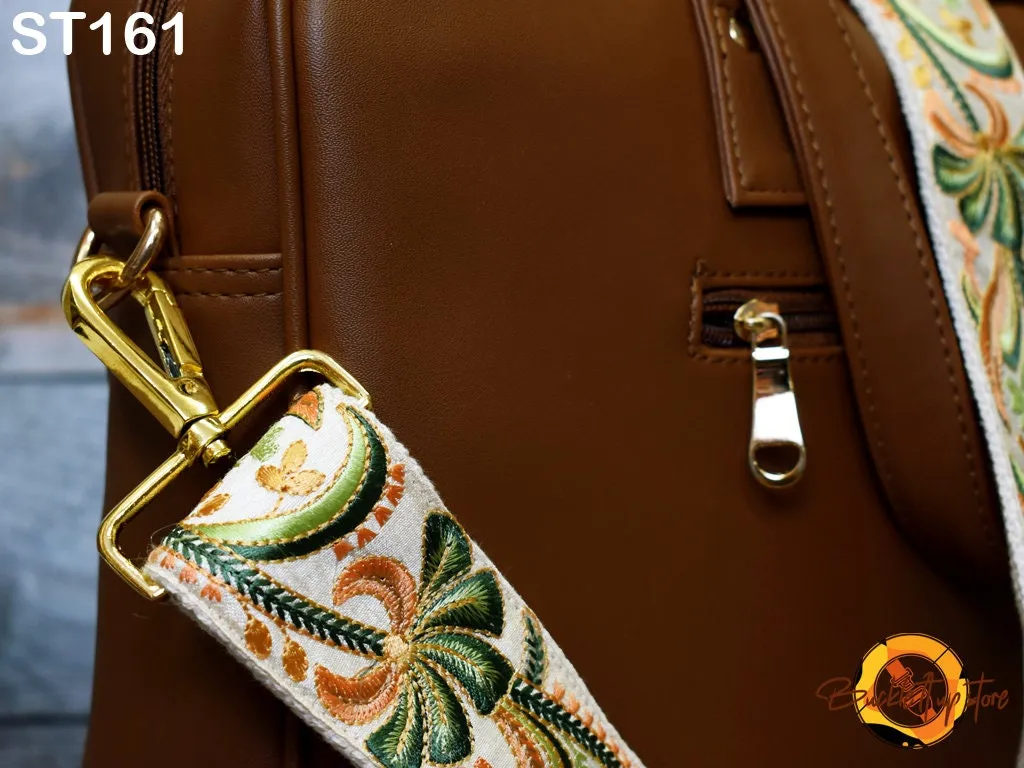 Gift for Friend Embroidery Adjustable Camera Strap Crossbody Strap Purses Embroidered Handbag Boho Bag Strap Replacement Strap Guitar Strap