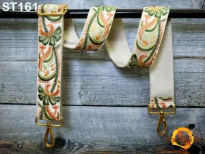 Gift for Friend Embroidery Adjustable Camera Strap Crossbody Strap Purses Embroidered Handbag Boho Bag Strap Replacement Strap Guitar Strap