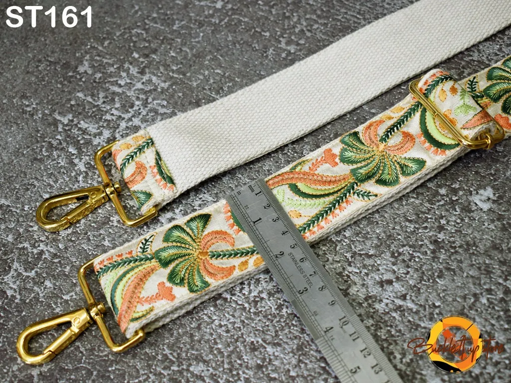 Gift for Friend Embroidery Adjustable Camera Strap Crossbody Strap Purses Embroidered Handbag Boho Bag Strap Replacement Strap Guitar Strap