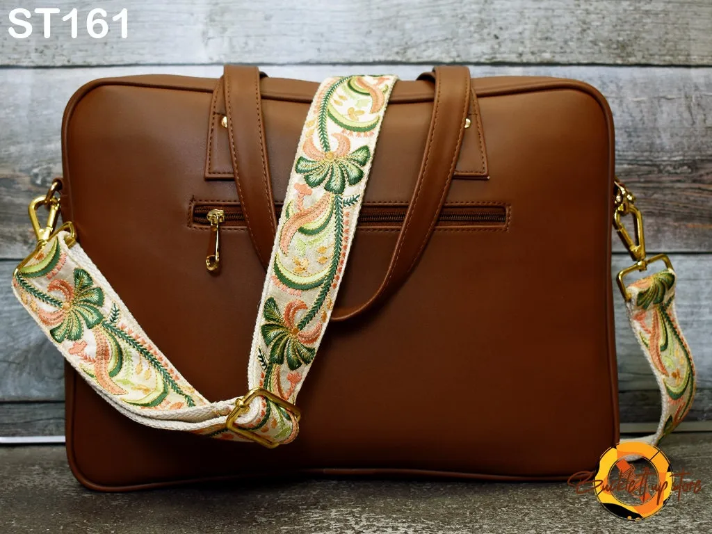 Gift for Friend Embroidery Adjustable Camera Strap Crossbody Strap Purses Embroidered Handbag Boho Bag Strap Replacement Strap Guitar Strap