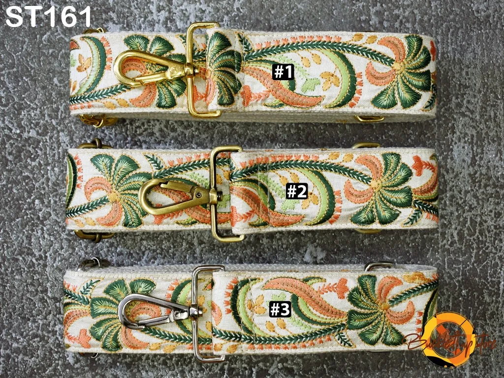 Gift for Friend Embroidery Adjustable Camera Strap Crossbody Strap Purses Embroidered Handbag Boho Bag Strap Replacement Strap Guitar Strap
