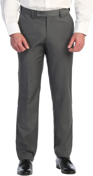 Gioberti Men's Hidden Expandable Waist Dress Pants