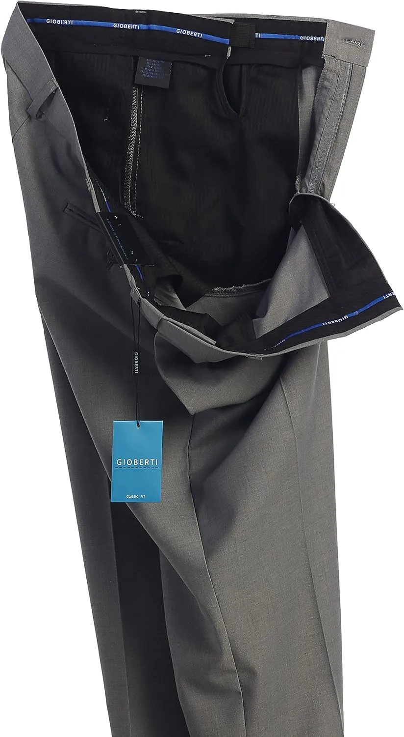 Gioberti Men's Hidden Expandable Waist Dress Pants