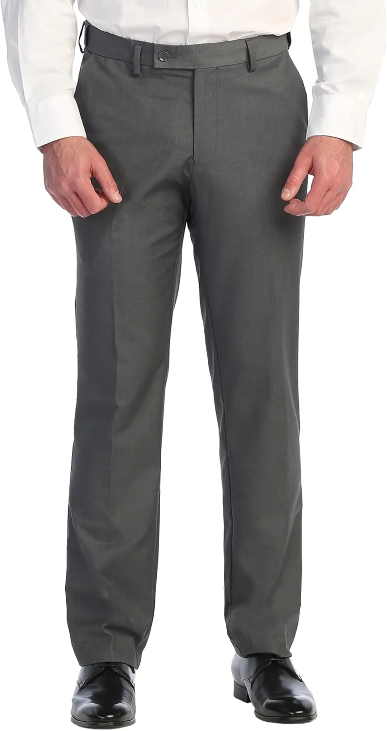 Gioberti Men's Hidden Expandable Waist Dress Pants