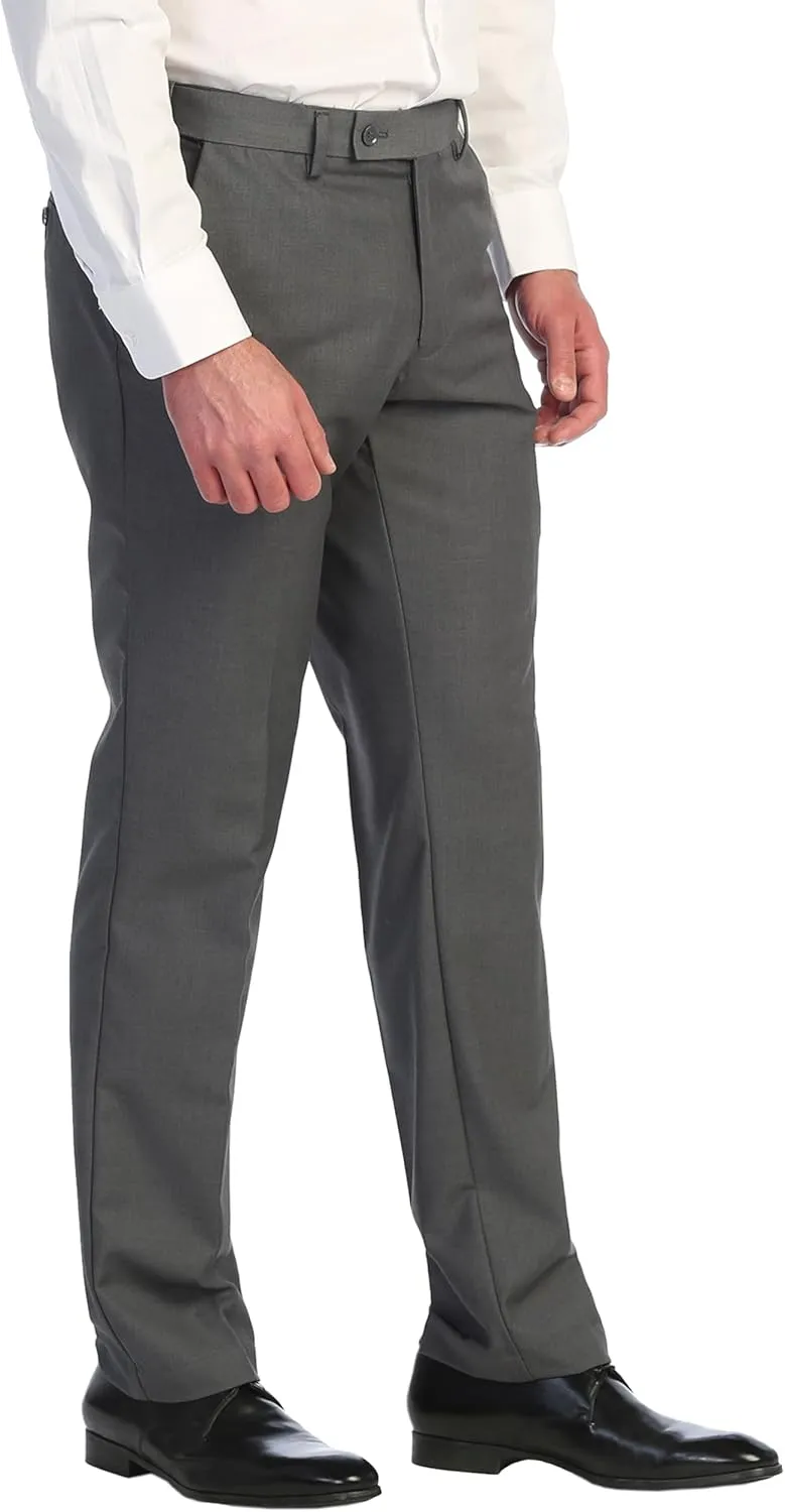 Gioberti Men's Hidden Expandable Waist Dress Pants