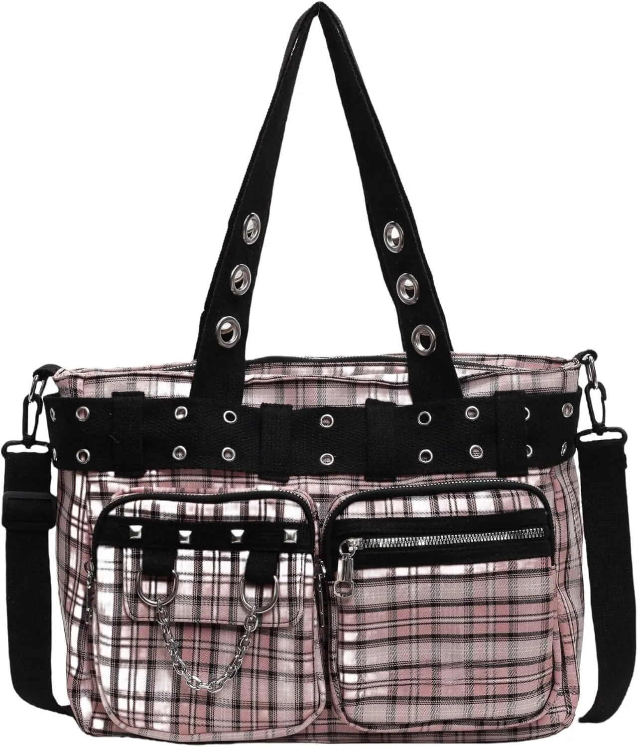 Goth Punk Crossbody Bag, Gothic Steampunk Handbag Purse for Women, Y2K Emo Hobo Satchel Shoulder Tote
