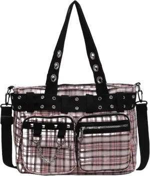 Goth Punk Crossbody Bag, Gothic Steampunk Handbag Purse for Women, Y2K Emo Hobo Satchel Shoulder Tote