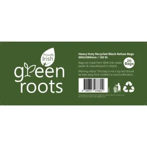 Green Roots Black Refuse Sacks 20s