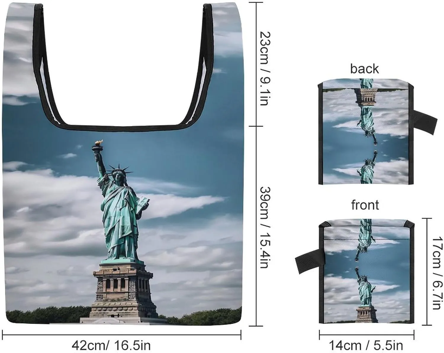 Grocery Bag Reusable Tote Bag Foldable Wild Elk Shopping Bag Handbag Washable Shoulder Bag for Travel