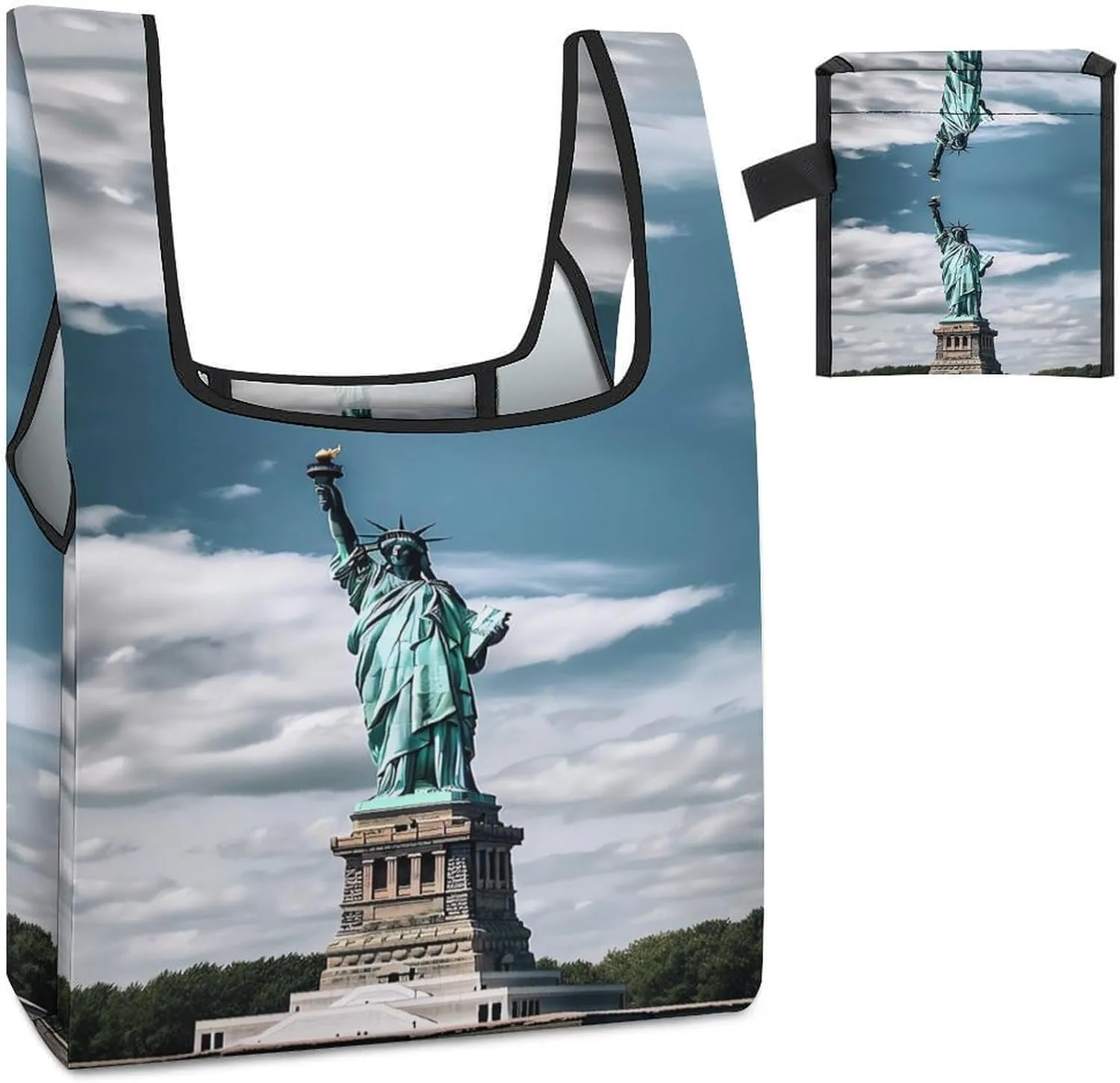 Grocery Bag Reusable Tote Bag Foldable Wild Elk Shopping Bag Handbag Washable Shoulder Bag for Travel