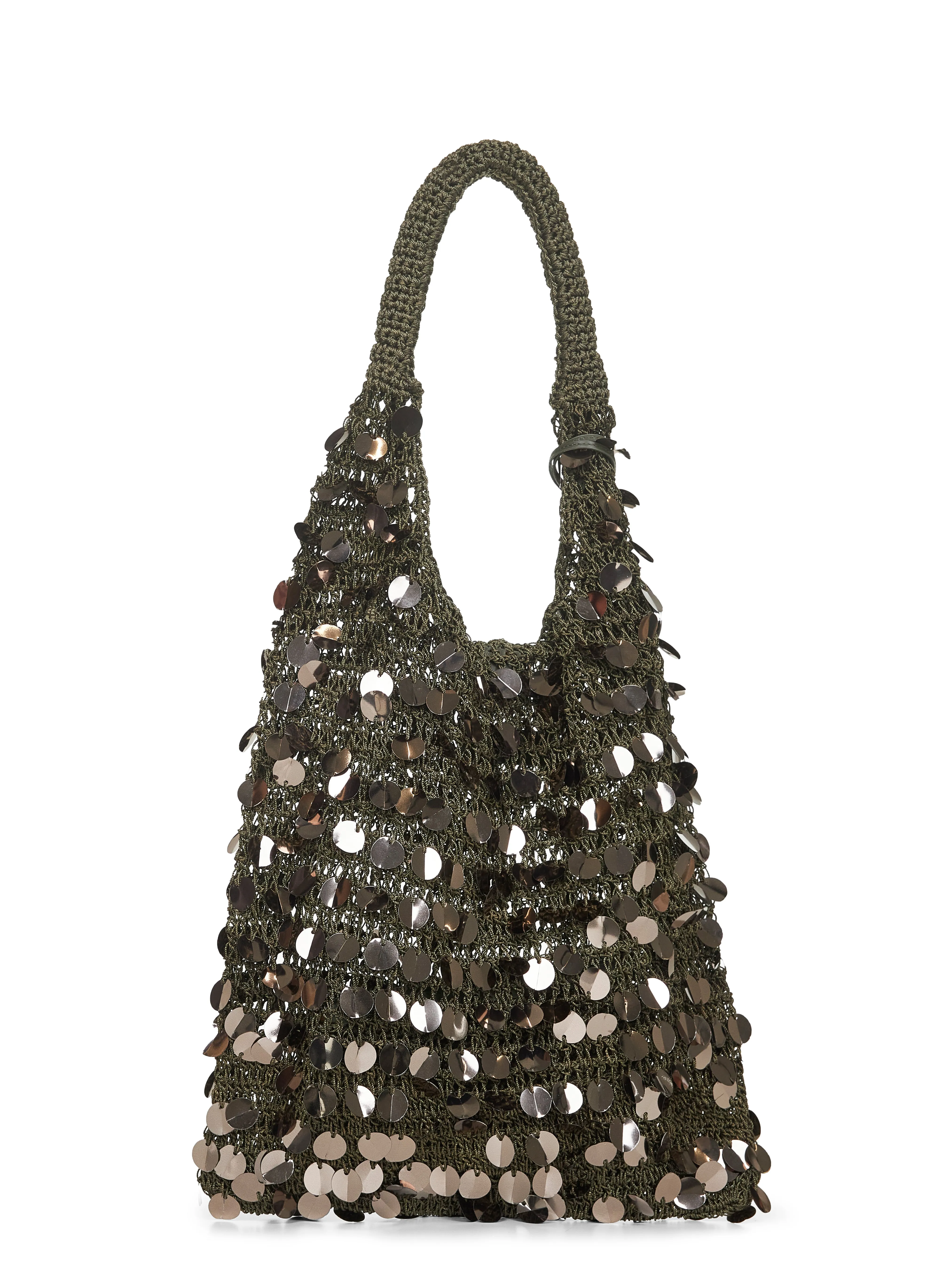 Gunmetal Sequin Hobo shoulder bag