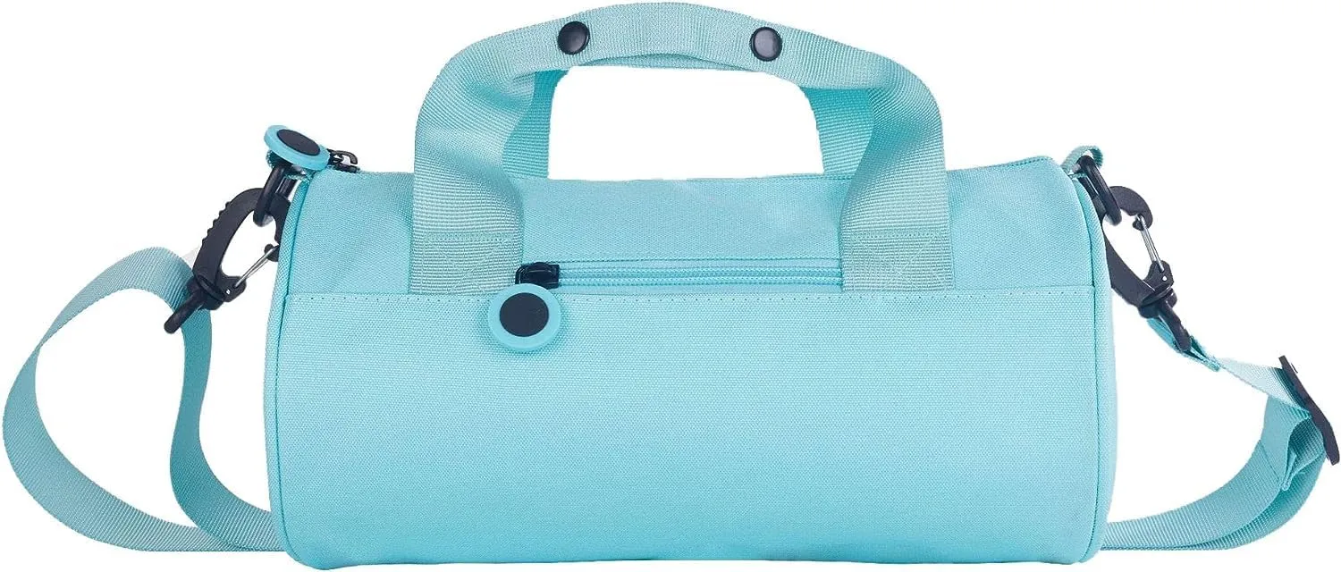 Gym Bag for Women, Waterproof Travel Bag with Wet Clothes Compartments and Adjustable Strap, Small Duffel Bag for Sports, Gyms and Weekend Getaway - Cyan