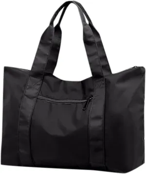 Gym Bags Large-Capacity Travel Foldable Duffel Bag Outdoor Nylon Travel Bag Messenger Bag Lightweight Yoga Bag Weekend Bag (Color : Black) (Black)