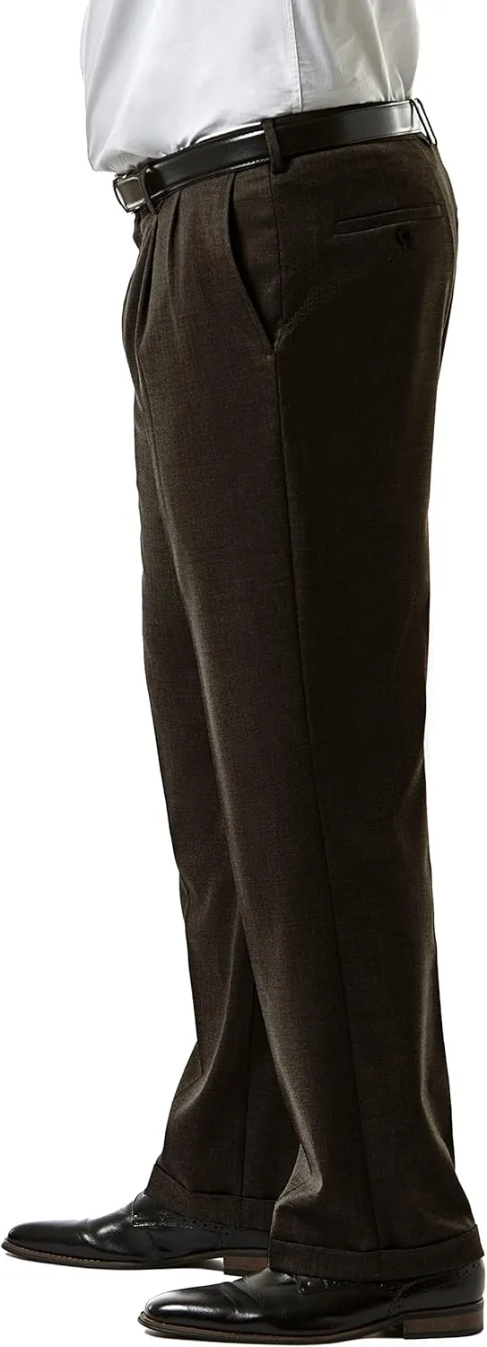 Haggar Men's Classic Fit Soild Stretch Suit Separate Pant (Regular and Big and Tall)