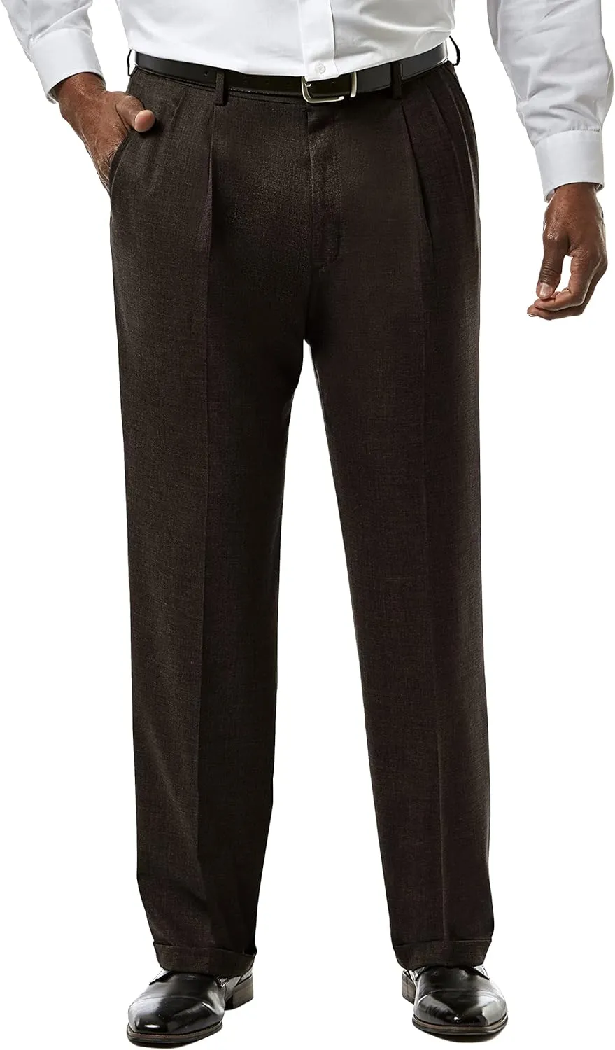 Haggar Men's Classic Fit Soild Stretch Suit Separate Pant (Regular and Big and Tall)