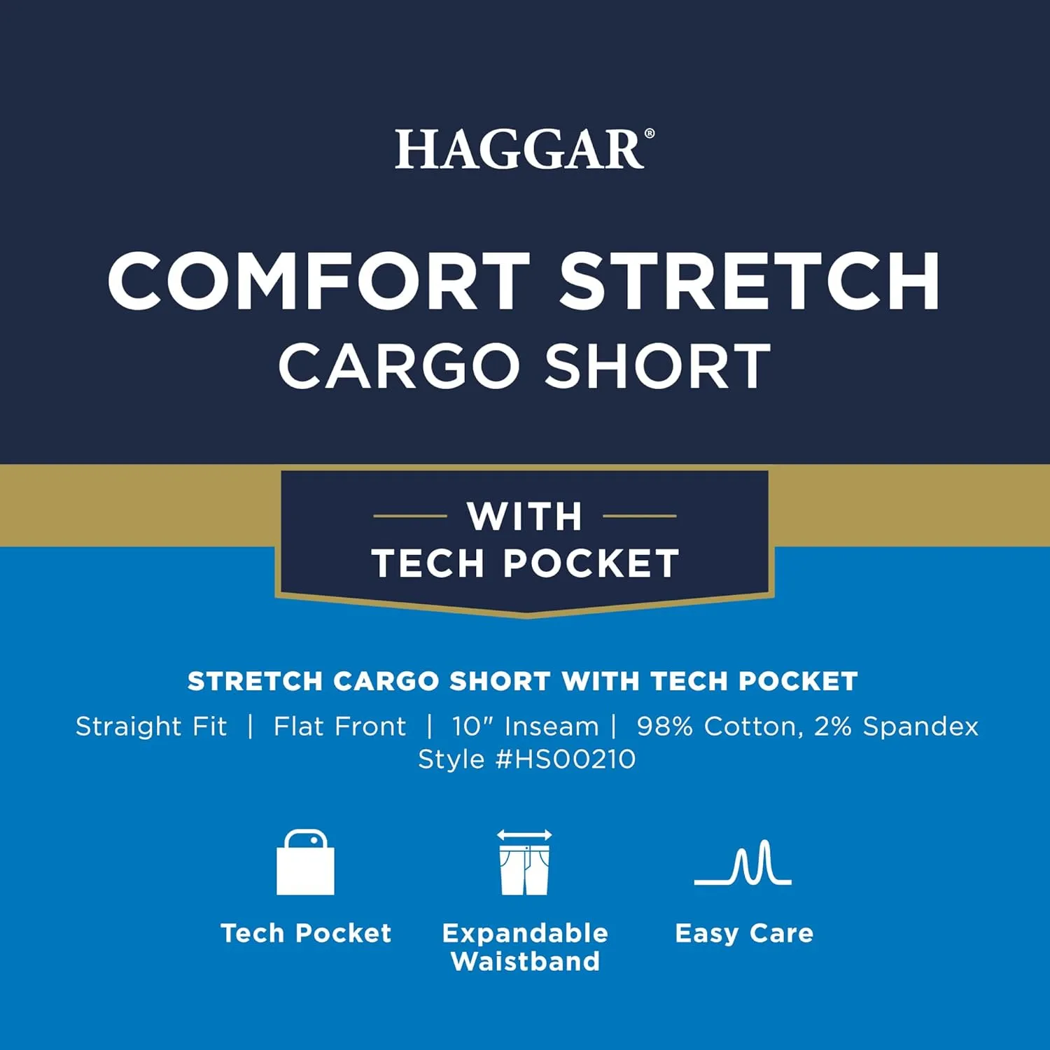 Haggar Men's Comfort Cargo Utility Short (Regular and Big & Tall Sizes)