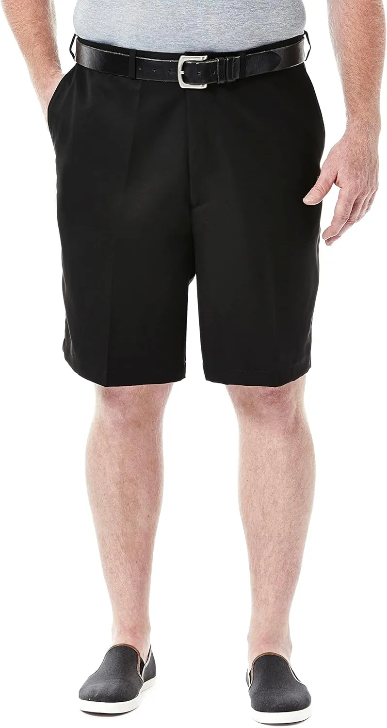 Haggar Men's Cool 18 Classic Fit Expandable Waist Short Regular and Big & Tall Sizes
