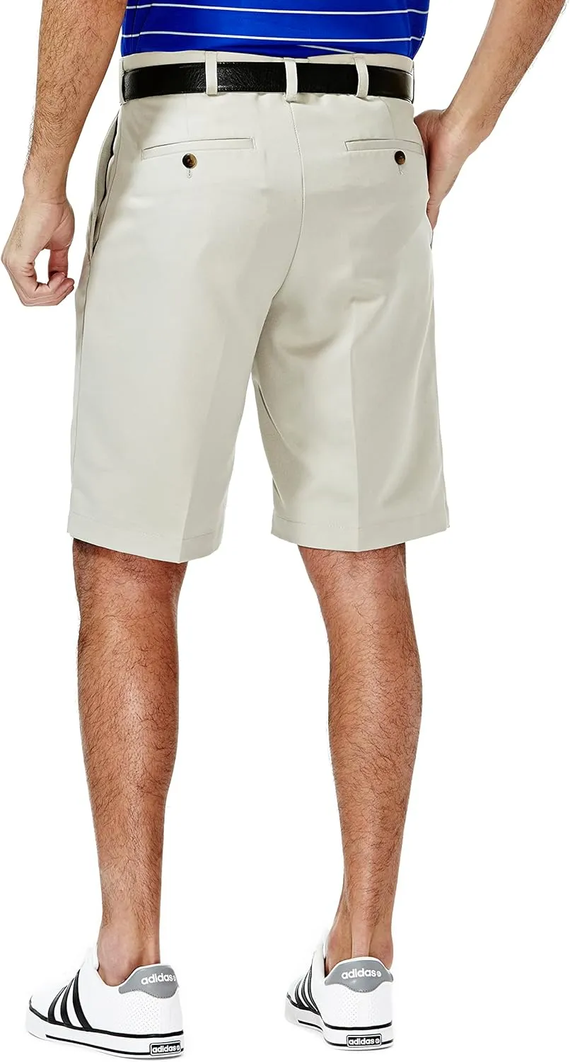 Haggar Men's Cool 18 Classic Fit Pleat Front Expandable Waistband Short (Regular and Big & Tall Sizes)