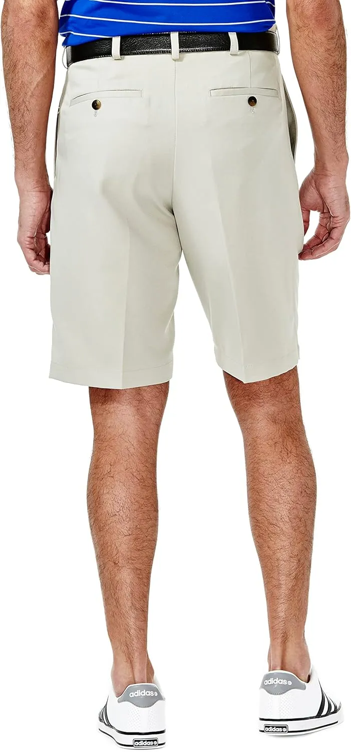 Haggar Men's Cool 18 Classic Fit Pleat Front Expandable Waistband Short (Regular and Big & Tall Sizes)