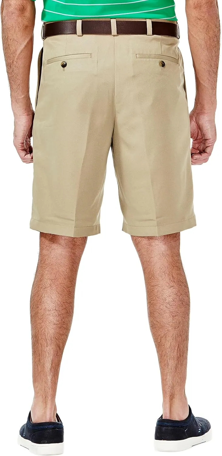 Haggar Men's Cool 18 Classic Fit Pleat Front Expandable Waistband Short (Regular and Big & Tall Sizes)
