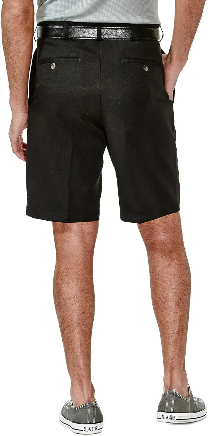 Haggar Men's Cool 18 Classic Fit Pleat Front Expandable Waistband Short (Regular and Big & Tall Sizes)