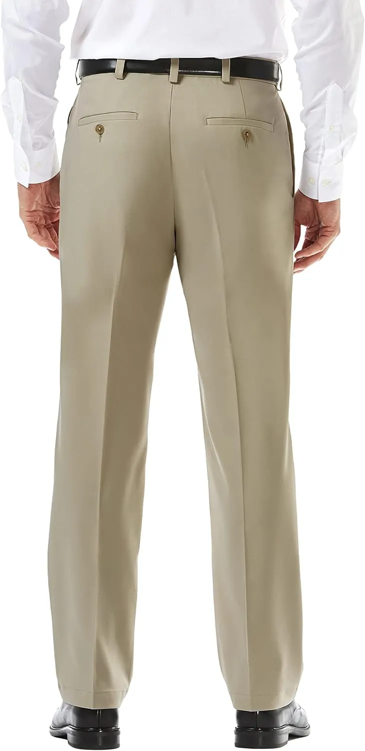 Haggar Men's Cool 18 Pro Classic Fit Flat Front Dress Casual Stretch Golf Pant (Regular and Big & Tall Sizes)