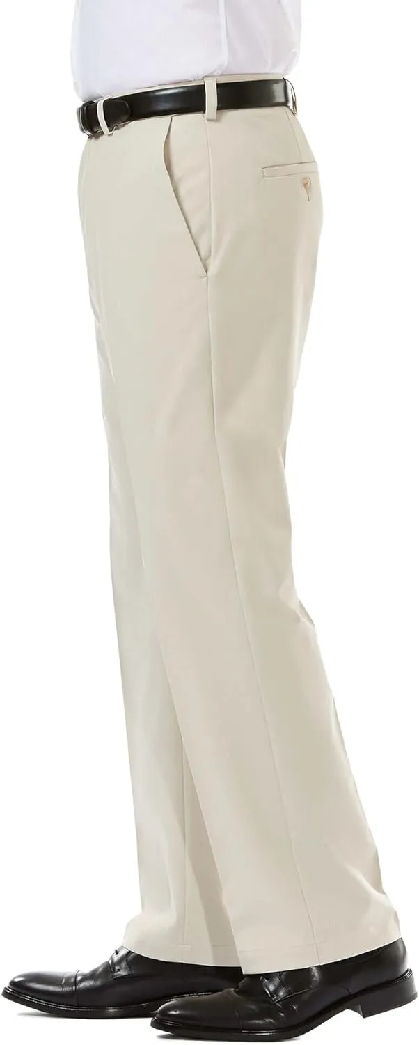 Haggar Men's Cool 18 Pro Classic Fit Flat Front Dress Casual Stretch Golf Pant (Regular and Big & Tall Sizes)