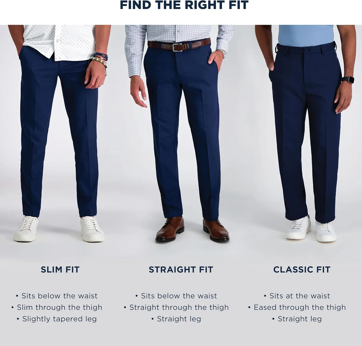 Haggar Men's Cool 18 Pro Straight Fit Flat Front Dress Casual Stretch Golf Pant