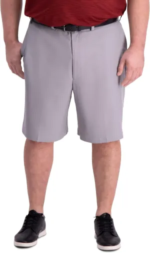 Haggar Men's Cool 18 Pro Straight Fit Flat Front Expandable Waist Plaid and Solid Golf Shorts (Regular and Big & Tall Sizes)