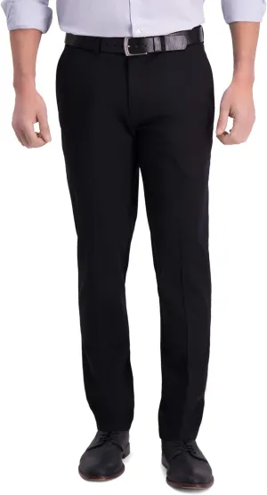 Haggar Men's Iron Free Premium Khaki Slim-Straight Fit Flat Front Flex Waist Casual Pant