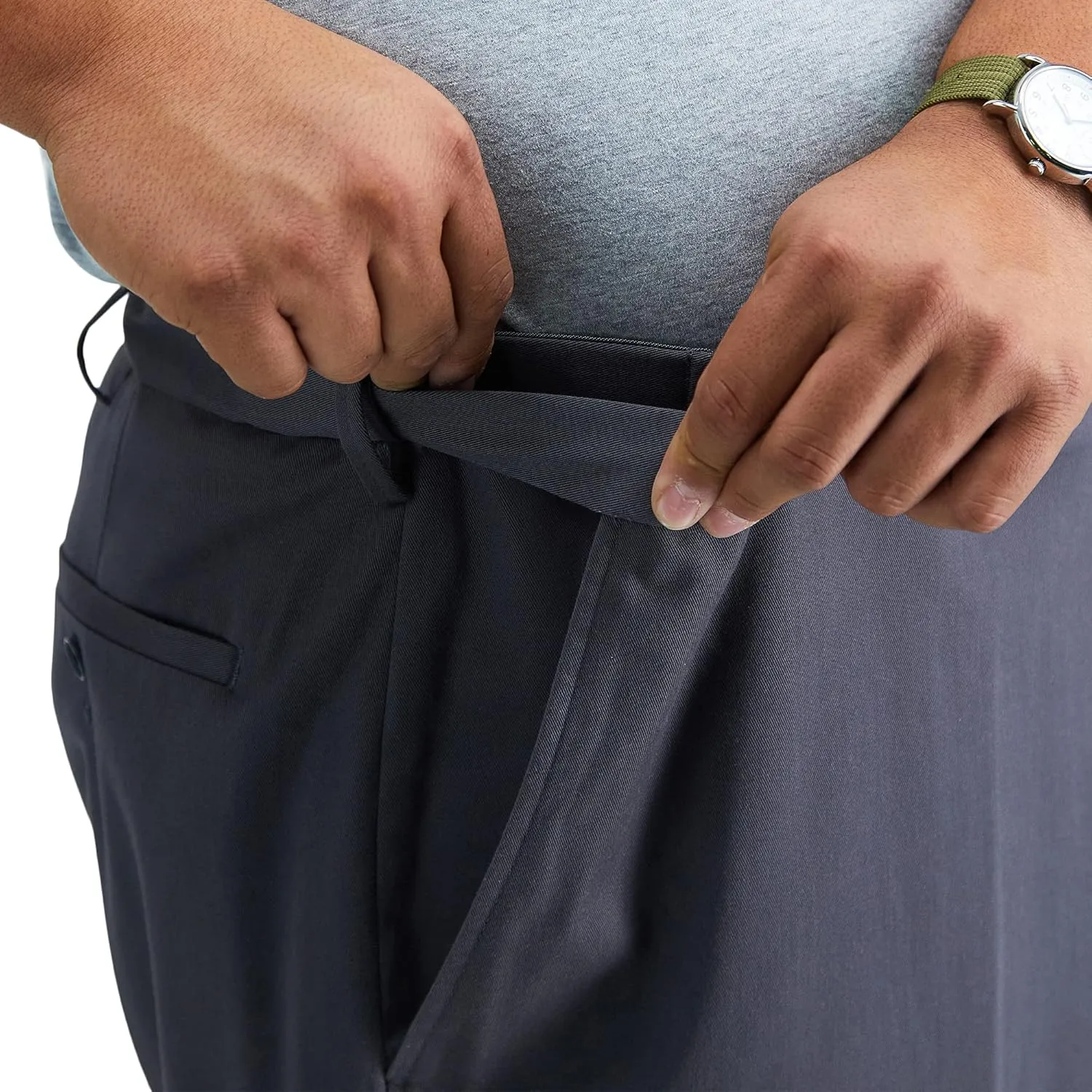 Haggar Men's Premium No Iron Khaki Classic Fit Flat Front Casual Pant (Regular and Big & Tall Sizes)