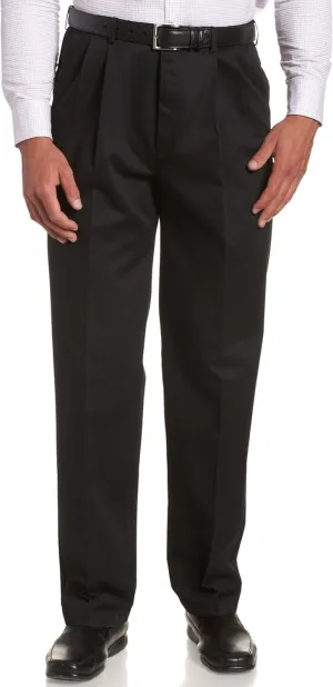 Haggar Men's Work to Weekend Hidden Expandable Waist Classic Fit Pleated Front Pant
