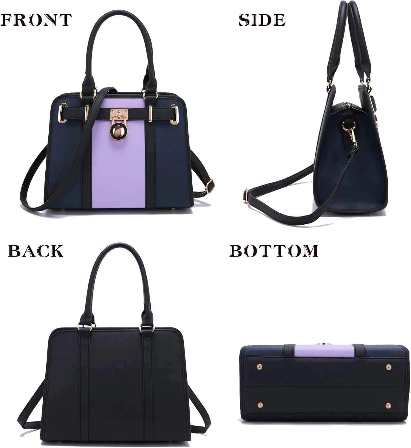 Handbags Sets For Women Shoulder Bags Top Handle Work Satchel Tote Purses Set With Matching Wallet 2pcs