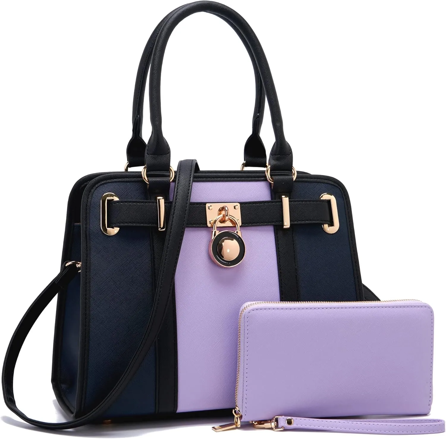 Handbags Sets For Women Shoulder Bags Top Handle Work Satchel Tote Purses Set With Matching Wallet 2pcs