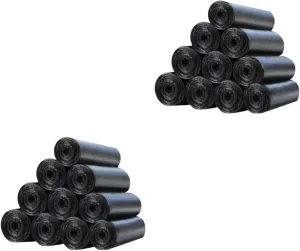 HEALLILY Trash Bin Liners 10 Rolls Trash Bags Disposable Bag Rubbish Bag Refuse Bag Household Outdoor Waste Bag