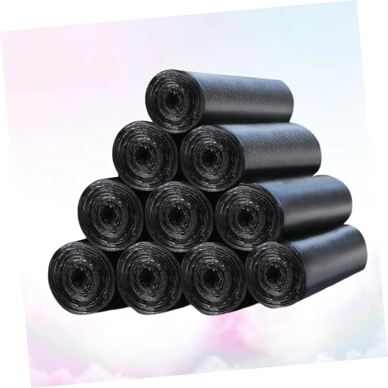 HEALLILY Trash Bin Liners 10 Rolls Trash Bags Disposable Bag Rubbish Bag Refuse Bag Household Outdoor Waste Bag