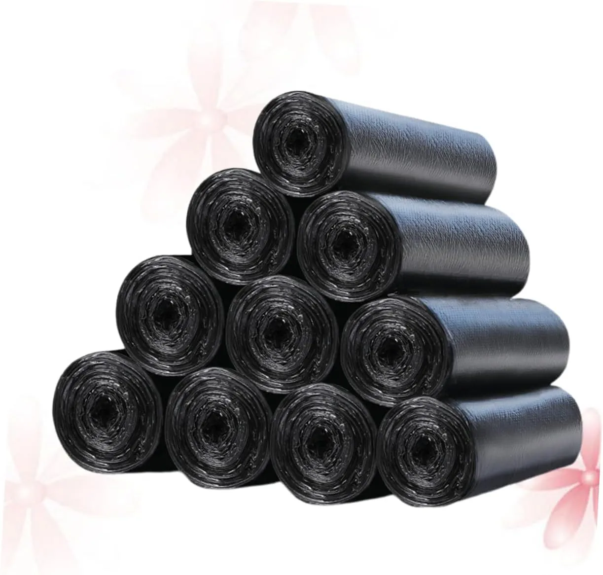 HEALLILY Trash Bin Liners 10 Rolls Trash Bags Disposable Bag Rubbish Bag Refuse Bag Household Outdoor Waste Bag