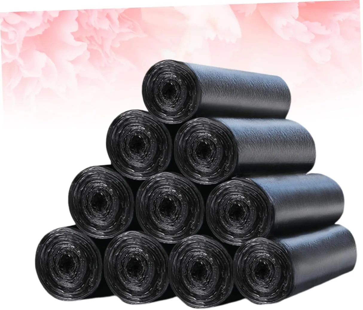 HEALLILY Trash Bin Liners 10 Rolls Trash Bags Disposable Bag Rubbish Bag Refuse Bag Household Outdoor Waste Bag