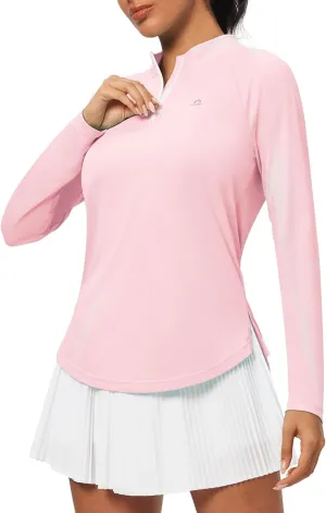 Heathyoga Womens Long Sleeve Workout Tops Golf Shirts Rash Guard for Women UPF 50  SPF UV Protection Sun Shirts Hiking