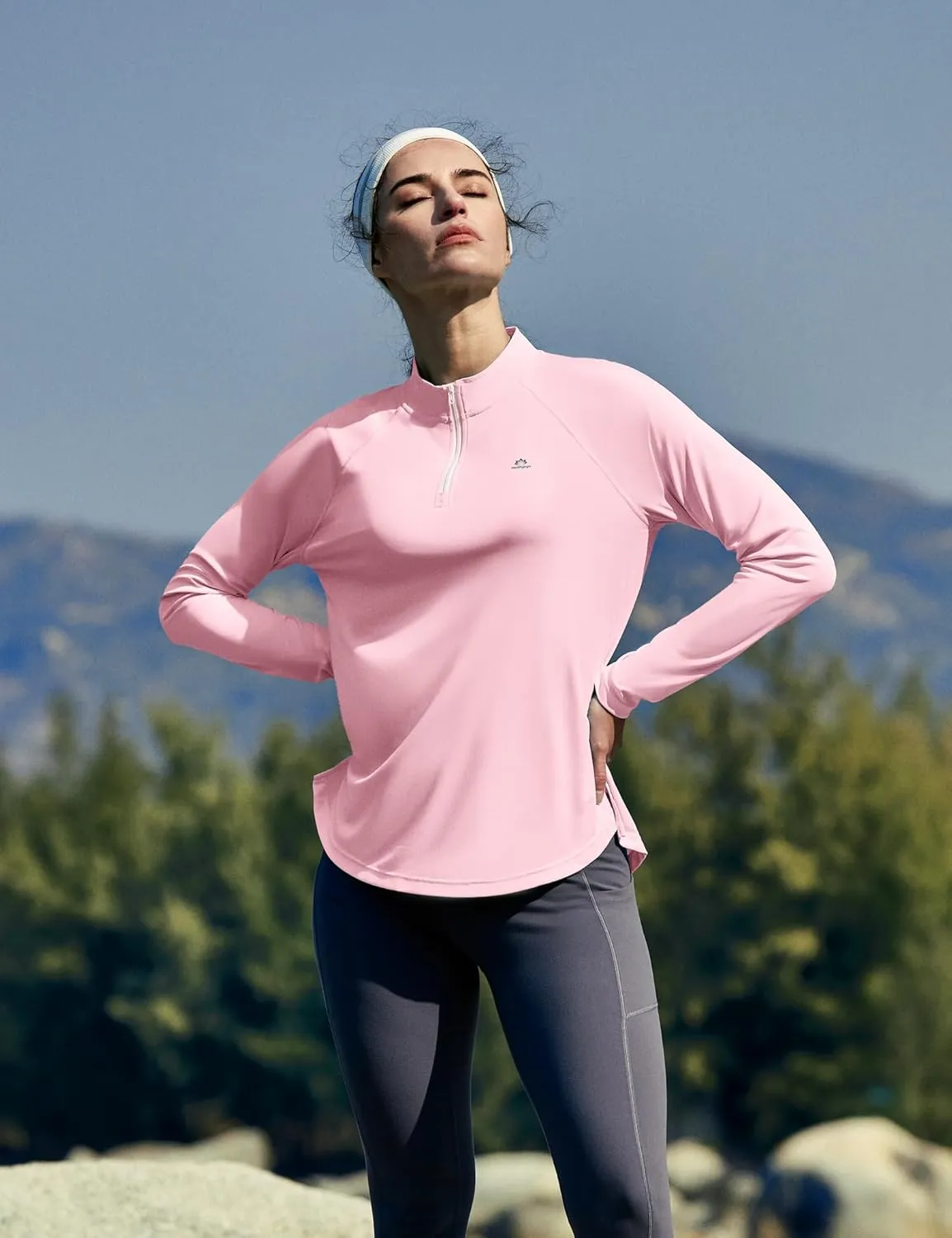 Heathyoga Womens Long Sleeve Workout Tops Golf Shirts Rash Guard for Women UPF 50  SPF UV Protection Sun Shirts Hiking