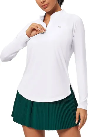 Heathyoga Womens Long Sleeve Workout Tops Golf Shirts Rash Guard for Women UPF 50  SPF UV Protection Sun Shirts Hiking
