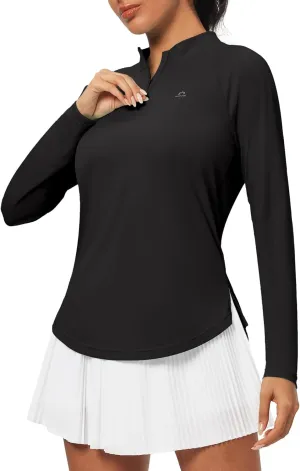 Heathyoga Womens Long Sleeve Workout Tops Golf Shirts Rash Guard for Women UPF 50  SPF UV Protection Sun Shirts Hiking