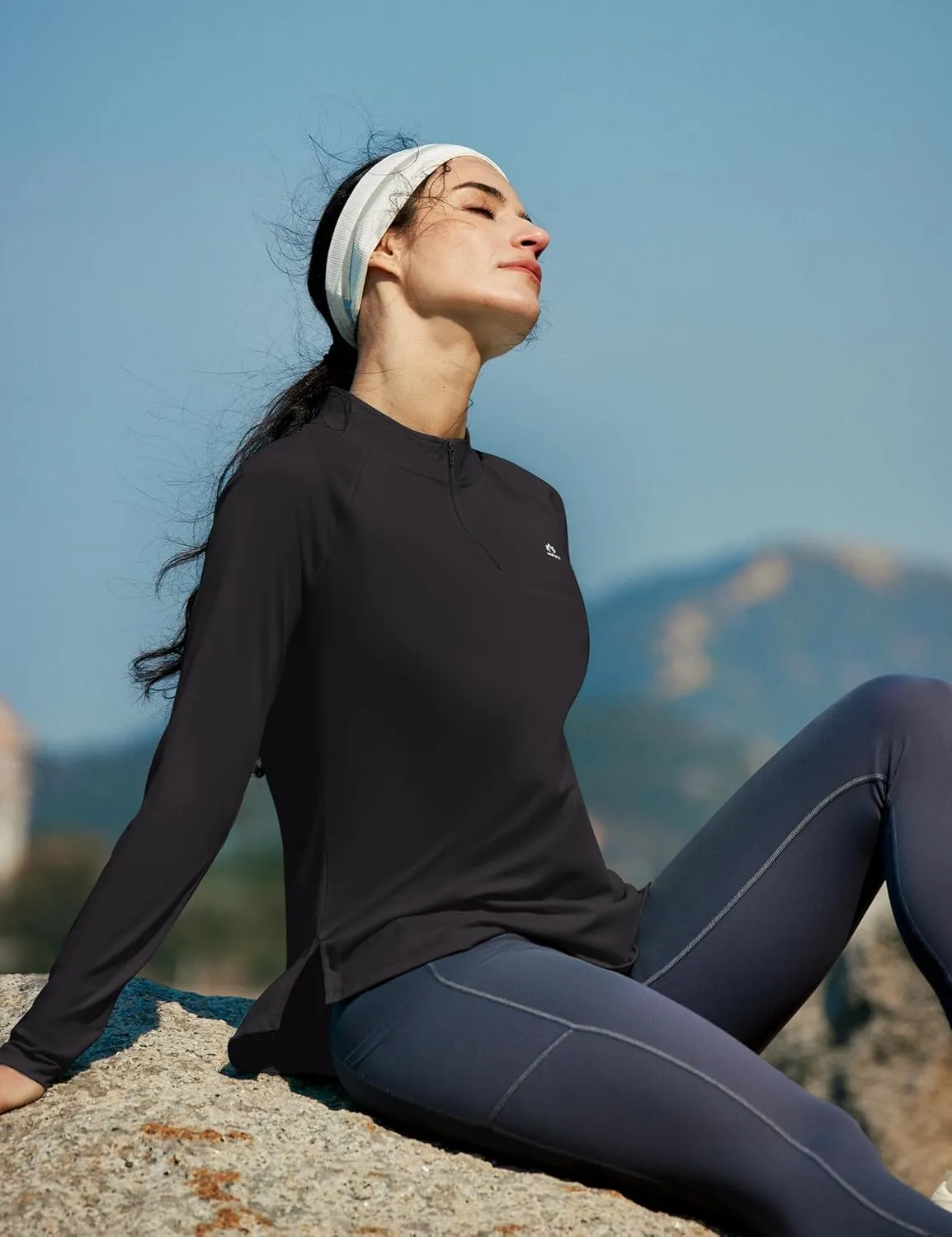 Heathyoga Womens Long Sleeve Workout Tops Golf Shirts Rash Guard for Women UPF 50  SPF UV Protection Sun Shirts Hiking