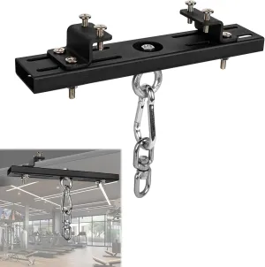 Heavy Duty Steel Beam Hanger, Punching Bag Hanger Mount I-Beam, Dual-Track I-Beam Heavy Bag Mount Hanger for Boxing Muay Thai Training,Aerial Yoga Swing & Hammock