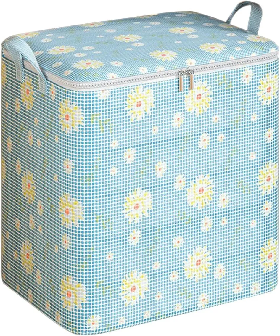 Heavy Duty Storage - Extra Large Storage Bags with Reinforced Handles Clothes Tote Bag Thickened Double Zipper for Space Saving Travel