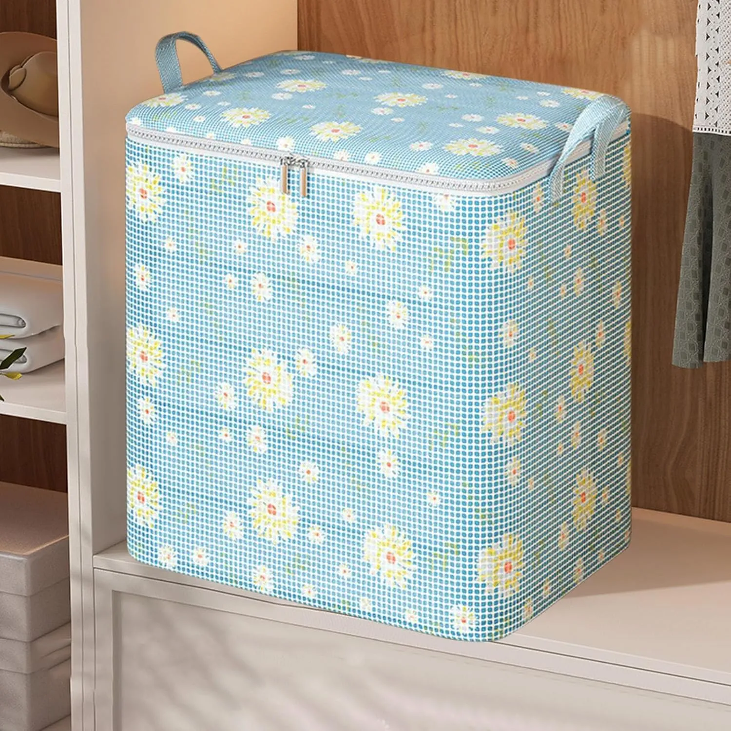 Heavy Duty Storage - Extra Large Storage Bags with Reinforced Handles Clothes Tote Bag Thickened Double Zipper for Space Saving Travel