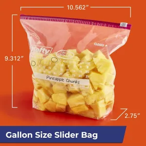 Hefty Slider Storage Calendar Bags, Gallon Size, 120 Count (Pack of 3)